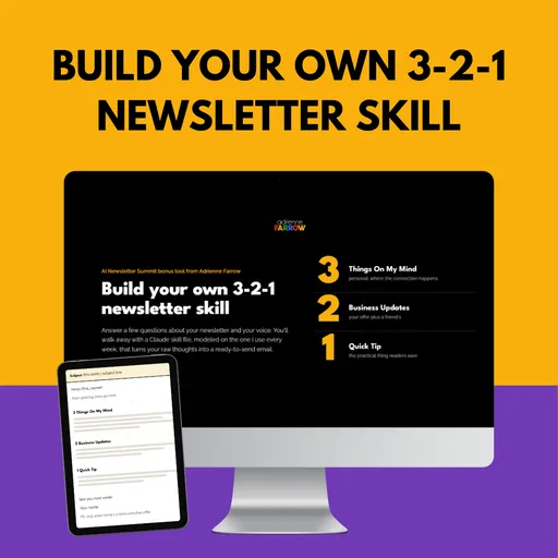10-Minute 3-2-1 Newsletter Skill