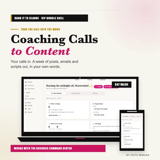 Coaching Calls to Content